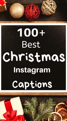 a blackboard with the words best christmas instagram captions