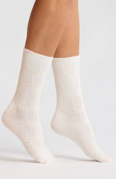 Mixed knit patterns add rich texture to these cozy boot socks made from soft, stretchy yarns, Polyester/spandex Machine wash, tumble dry Imported Cozy Boots, Fabric Gift Bags, Boot Socks, Fabric Gifts, Rich Textures, Free Fabric, Knit Patterns, Print Gifts, New Shoes