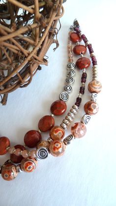 Hey, I found this really awesome Etsy listing at https://www.etsy.com/listing/224378617/jasper-agate-garnet-triple-strand Orange Bracelet, Orange Agate, Peach Moonstone, Strand Bracelet, Bead Stringing, Boho Bracelets, Stone Bracelet, Beautiful Bracelet, Anklets