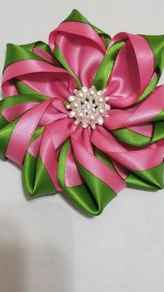 Pink and Green brooched flower | Etsy Elegant Green Flower Brooches, Elegant Rosette Brooches As A Gift, Flower Shaped Brooches With Flower Decoration For Party, Party Flower Shaped Brooch With Flower Decoration, Elegant Rosette Brooches For Party, Green Flower-shaped Brooches For Weddings, Elegant Green Brooches With Handmade Flowers, Elegant Pink Brooch With Flower Decoration, Elegant Pink Flower Brooch