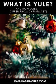 a christmas tree with the words what is yule? and how does it differ from christmas