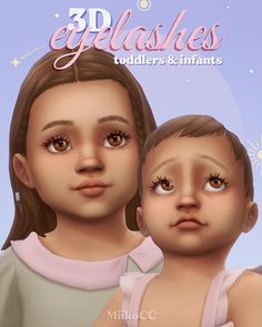 3D eyelashes for toddlers & infants | Patreon Sims 4 Infant Cc, The Sims 4 Kids, Sims 4 Infant, Infant Cc, Toddler Cc Sims 4, Sims 4 Cc Eyes, Sims Baby, The Sims 4 Skin