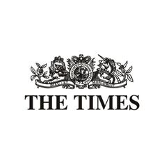 the times logo is shown in black and white