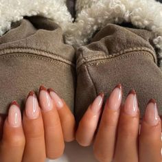 Almond Nail Color Ideas, Delicate Nails, Deer Nails, French Tip Manicure, November Nails, Her Nails, Diy Lips, Thanksgiving Nails, Nail Swag