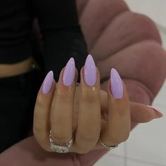 Amazon.com : lilac coffin press on nails short length Neutral Acrylic Nails, Purple Stiletto Nails, Nails Champagne, Nails Cream, Lilac Nails Design, Purple Press On Nails, Blue Prom Nails, Neutral Nails Acrylic, Nails Charms