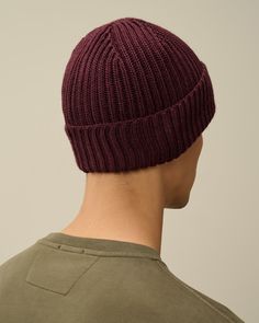 Lens beanie crafted in extra fine merino wool. Country Shop, C P Company, The C, Waist Bag, Hats For Men, Merino Wool, Ribbed Knit, Kids Outfits, Online Store