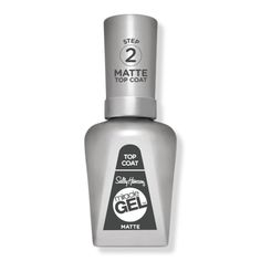 Miracle Gel Nail Polish Matte Top Coat -  Sally Hansen Miracle Gel Nail Polish Matte Top Coat will make your nails look like they've been professionally polished by a team of nail professionals. This gel-like polish is ideal for a finished look that will last you through long presentations and meetings with clients.    Features     Salon Quality - This top coat will make your nails look like theyve been professionally polished by our team of nail professionals No Chipping - Your nails look like Sally Hansen Gel Polish, Sally Hansen Gel, Long Wear Nail Polish, Top Coat Nail Polish, Sally Hansen Nails, Sally Hansen Miracle Gel, Matte Top Coat, Manicure Gel, Gel Top Coat