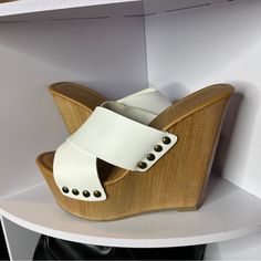 Brands New, Never Been Worn Mossimo Supply Co Bohemian Thick White Leather Strap Platform Wedges Size 6.5 Womens Shoes Wedges, Platform Wedges, White Leather, Wedge Sandals, Leather Straps, Wedges, Size 6, Women Shoes, Sandals