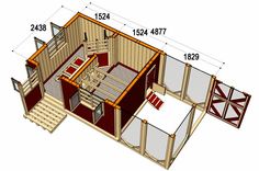 the plans for a chicken coop are shown