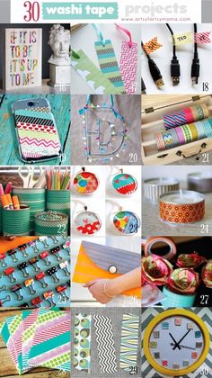 a collage of different types of washi tapes and other things to make it look like