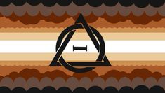 an image of a triangle in the middle of a striped wallpaper pattern with waves