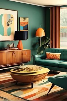 Home Decor: #homedecor, #interiordesign, #homedesign, #decor inspiration Mid Century Modern Atomic Living Room, Mid Century Modern Danish Furniture, 1950 Interior Design, Minimalist Bohemian Living Room, Modern Retro Living Room, 50s Interior Design, 50s Interior