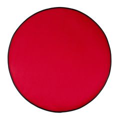 a red and black round object on a white background