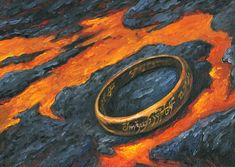 the lord's ring is shown in this oil painting