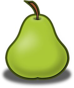 an image of a green pear on a white background