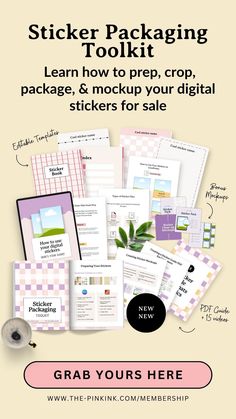 Learn to package and sell digital stickers like a pro! Get 15+ video lessons, Canva templates for sticker books, sheets, and mockups. Perfect for Etsy sellers wanting to create GoodNotes files and stunning sticker products. Everything you need to start your sticker business for just $37! #DigitalStickers #EtsyBusiness #StickersOnline