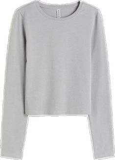 H&m Cotton Tops For Fall, Chic Cotton Crew Neck Long Sleeve Top, Chic Cotton Long Sleeve Crew Neck Top, Chic Long Sleeve Cotton Crew Neck Top, H&m Fall Crew Neck Tops, H&m Crew Neck Tops For Fall, H&m Spring Layering Tops, H&m Tops For Spring Layering, H&m Long Sleeve Tops For Layering