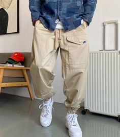 Cuffed Cargo Pants, Pant Trousers For Men, Casual Art, Mens Chino Pants, Streetwear Pants, Fall Outfits Men, Pants Dress, Streetwear Casual