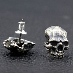 Men's Sterling Silver Skull Stud EarringsGender: For MenMetal Type: 925 Sterling SilverStyle: PunkSize: 13 mm (w) * 18 mm (h) * 7 mm (t)Weight: 10 gMinimum Order: 1The earrings are handmade to order. They will be shipped within 5 business days. Nickel-free Punk Jewelry, Sterling Silver Skull Jewelry For Streetwear, Punk Style Silver Sterling Plug Earrings, Style Punk, Sterling Silver Mens, Stud Earrings, Sterling Silver, 10 Things, Silver