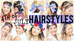 Easy Fourth Of July Hairstyles, Fourth Of July Hairstyles, 4th Of July Hairstyles, July Hairstyles, Cute Toddler Hairstyles, Eyeshadow For Blue Eyes, July Outfits, Hairstyle Youtube, Cute Haircuts