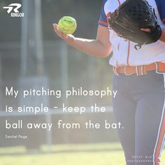 a baseball player holding a ball in one hand and wearing a catchers mitt on the other