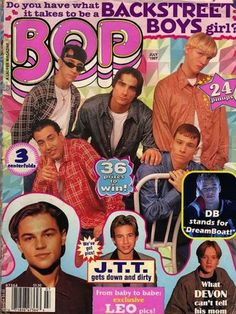 a magazine cover with several pictures of people on the front and back covers, including two men