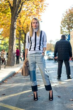 Oui Oui! Style from the Street Outfits To Wear In Paris, Kimono And Jeans, Jeans Street Style, Casual Fridays, Paris Fashion Week Street Style, Paris Outfits, Patchwork Jeans, Style Winter, Jeans Casual