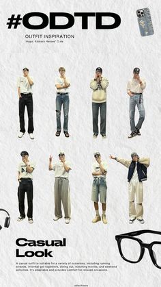 fashion inspiration from xdinary heroes ode's daily outfits 💜 Weekend Activities, Casual Outfit Inspiration, Men's Casual Style, Men Fashion Casual Outfits