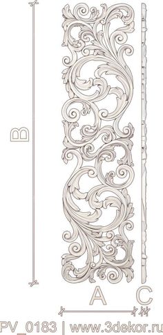 the design for an ornamental scroll