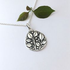 Silver Leafy Nature Inspired Pendant on 45cm Chain, Handcrafted Sterling Silver Necklace - Etsy UK Nature-inspired Oxidized Pendant Necklace, Nature-inspired Sterling Silver Leaf Necklace, Nature-inspired Leaf Shaped Sterling Silver Necklace, Silver Teardrop Pendant Necklace Nature-inspired, Silver Nature-inspired Teardrop Pendant Necklace, Metal Clay, Sterling Silver Necklace, Nature Inspired, Sterling Silver Necklaces