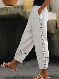 Designer Bottoms, Minimalist Wardrobe Essentials, Pant Design, Ladies Pants, Designer Pants, Linen Pant