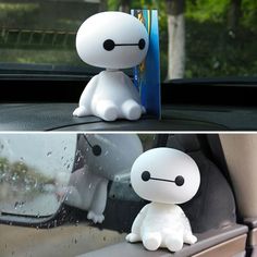 PRICES MAY VARY. Product_Description: Cute White funny Bobblehead a plastic robot doll figurine for vehicles interior decoration ornament., while in car's motion, it shakes the head up and down with the spring attached inside the head. Good for decorating your car and homes. Ideal for Car, home, working place casual use, gifts, and collections., computer, laptop desk, or in the bedroom, TV room Desks. cars, decorations, and ornaments, that makes the environment adorable. Cool New Gadgets For Kids, Trending Boy Toys, Solar Powered Toys Bobble Head, Toys Into Ornaments, Gifts For Kids That Arent Toys, Baymax Lamp, Desk Stuff, Dashboard Car, Kawaii Toys