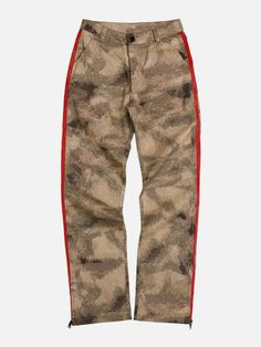 TALISHKO - Camouflage Adjustable Zip Straight Pants - streetwear fashion Streetwear Fashion Pants, Streetwear Fashion Urban, Straight Leggings, Underground Clothing, Hip Hop Fashion 90s, Asian Streetwear, Trendy Pants, Baggy Style, Comfortable Pants