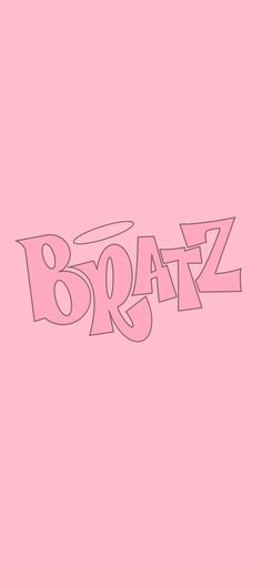 the word braz is written in pink and black on a light pink background,