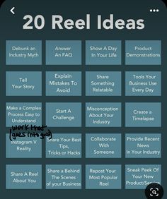 the top 20 reel ideas to use on your iphone or ipad, with text below