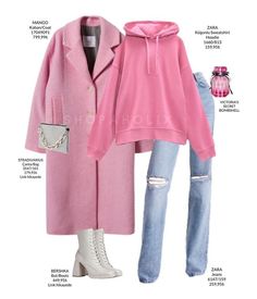 20 PINK OUTFITS FOR WOMEN - valemoods Pink Outfits For Women, Jeans Claro, Winter Fashion Outfits Casual, Outfits For Women, Good Afternoon, Pink Outfits, Casual Winter Outfits, Lookbook Outfits, Winter Fashion Outfits