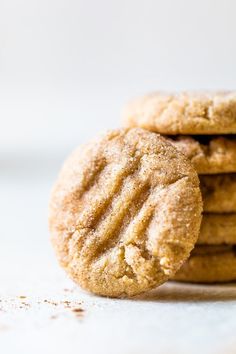 a stack of cookies sitting on top of each other