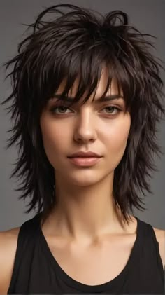 23 Discover Stunning Medium Shag Haircuts for All Hair Types Shag Hairstyles For Round Faces, Layered Shag With Fringe Round Face, Messy Shag Hairstyles Medium, Feather Haircut Medium, Medium Shag Haircuts For Fine Hair, Shag Haircut For Thick Hair, Shag Bob With Bangs, Hairstyles For Every Hair Type, Short Rocker Hair