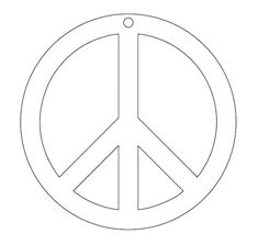 a peace sign is shown in the shape of a circle, with one side cut out