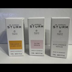 Brand New In Box. As Shown In Pictures. Each One Is A 3ml Sample Dropper. Thanks For Taking A Look! Glow Drops, Dr Barbara Sturm, Barbara Sturm, Hyaluronic Serum, Female Doctor, Vitamin C Serum, Skincare Set, Skin Care Women, New Color