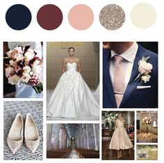 wedding color palettes for the bride and groom