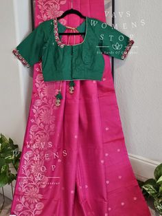 Blouse stitched - Yes Blouse Opening - Front Sleeves Length - Elbow Padded - No Blouse size - 36 with inner margins expandable upto 42 For Blouse Size 34 alteration can be done on request. Fall/pico - Yes done Festive Sets With Padded Blouse And Short Sleeves, Festive Pink Handloom Blouse, Festive Cotton Silk Sets With Padded Blouse, Traditional Cotton Silk Sets With Yoke Detail, Traditional Cotton Silk Sets With Yoke, Traditional Cotton Silk Set With Padded Blouse, Traditional Sets With Yoke In Cotton Silk, Navratri Silk Sets With Padded Blouse, Silk Sets With Padded Blouse For Navratri