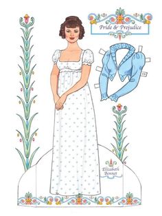 a paper doll with an image of a woman holding a baby's clothes