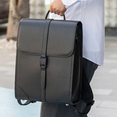 Full Grain Leather Men's Business Backpack 14 inch Laptop Backpack Black Leather Work Backpack School Backpack Fully handcrafted and built to last - This leather backpacks are handmade using some of the finest full-grain leathers available. They will be at your service for many years, taking on a wonderful rich character with age.Each piece is beautifully handmade with full grain leather, durable yet elegant making is an everyday carry- on bag. Its big enough to hold all your weekend essentials. It can fit files, books, cosmetic bag, accessories, clothes your Macbook / Ipad / Laptop/ Tablet and other electronic devices.Excellent craftsmanship, amazing quality and the perfect size make this backpack your favorite bag ever.These backpacks are completely handmade with great care. Every knick, Laptop Bag For Man, Men Work Bag, Mens Leather Bag Work, Luxury Laptop Bag, Office Bags For Men, Black Backpack School, Rich Character, Business Bags Men, Weekend Essentials