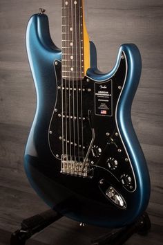 Fender American Professional II Stratocaster - Dark Night - Rosewood Strat Guitar, Fender American, Guitar Shop, Fender Stratocaster, Guitar Design