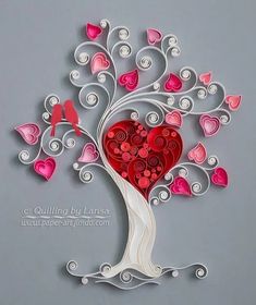 an image of a tree with hearts on it and the words in english are written