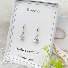 * Item Description . Pendant- teardrop 1.5cm .Ear hook 1.5cm . Gift Box size (W- 3 4/3 L- 5 1/4) . All ingredients in this product come from Korea This product come with your choice of jewelry card and gift box. If you want use for other occasion just indicate the card# (W01 F01 etc..) when you ordering. Thank you for visiting our shop! Silver Drop Jewelry For Mother's Day, White Gold Teardrop Earrings In Sterling Silver As Gift, White Gold Sterling Silver Teardrop Earrings Gift, Sterling Silver White Gold Teardrop Earrings Gift, Silver Teardrop Pendant Earrings As Gift, Silver Teardrop Jewelry For Bridesmaid Gift, Silver Teardrop Pendant Jewelry For Bridesmaid Gift, Silver Drop Earrings For Wedding Gift, Dainty Silver Teardrop Earrings For Anniversary