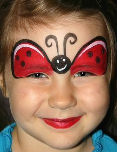 Ladybug Face Paint, Childrens Makeup, Halloween Videos, Girl Face Painting, Face Painting Tutorials, Face Painting Halloween