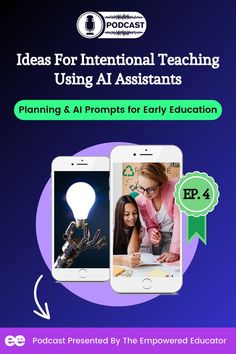 Intentional teaching is key in early childhood education, but it’s about finding a balance between teacher and child led learning not inflexible lesson plans. Start with the basics like observation, open-ended questions, and setting up challenging, engaging environments to scaffold on emerging skills and interests. Listen to the podcast episode, “How AI Can Make Intentional Teaching Easier for Educators” for tips on getting this balance right with the help of Artificial Intelligence Chatbots. Intentional Teaching, Educational Assistant, Outdoor Play Spaces, School Plan, Primary Education