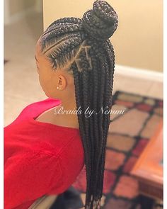 Braided In Ponytail For Black Women, Fulani Braid Styles For Black Women, Cornrows Braids And Box Braids, Feed In Goddess Braids Ponytail, Braids Feed In Cornrows, Braided Up Ponytail Hairstyles Black Women, Feed In Braids Cornrows Updo, Cornroll Braids For Black Women, Black Woman Cornrow Hairstyles